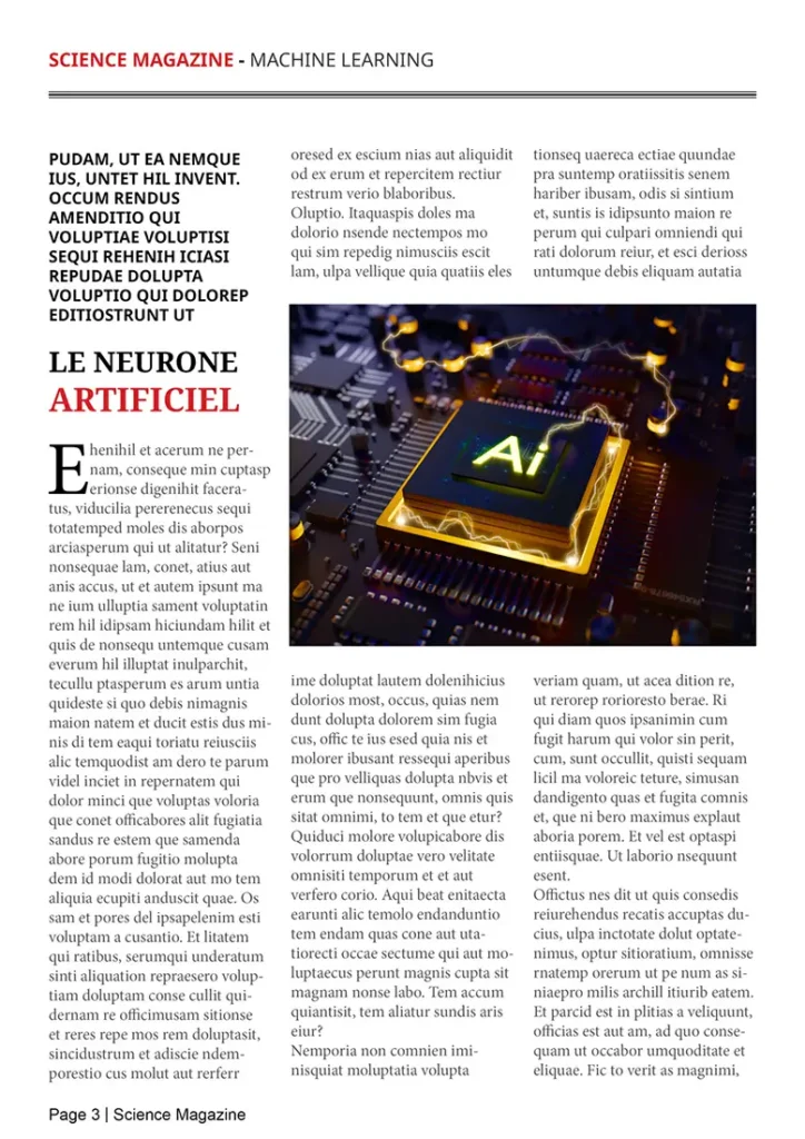 Mise en page du magazine faite sous INDESIGN | Eric PREZELIN