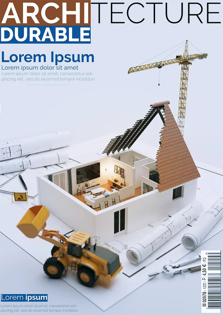 Environnement modélisé en 3D. Image habillée sur PHOTOSHOP - Eric Prézelin